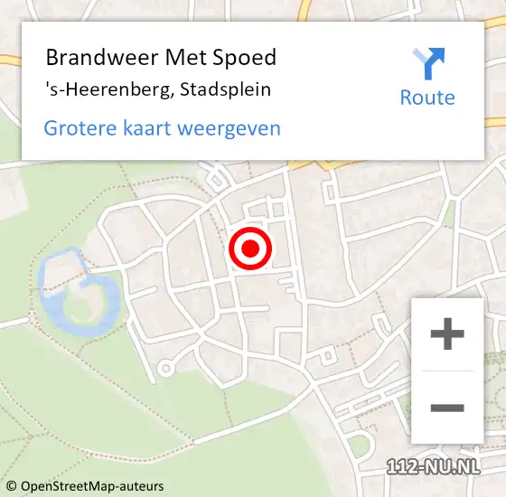 Locatie op kaart van de 112 melding: Brandweer Met Spoed Naar 's-Heerenberg, Stadsplein op 27 november 2014 19:03