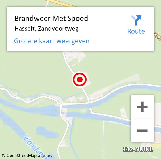 Locatie op kaart van de 112 melding: Brandweer Met Spoed Naar Hasselt, Zandvoortweg op 28 november 2014 23:56