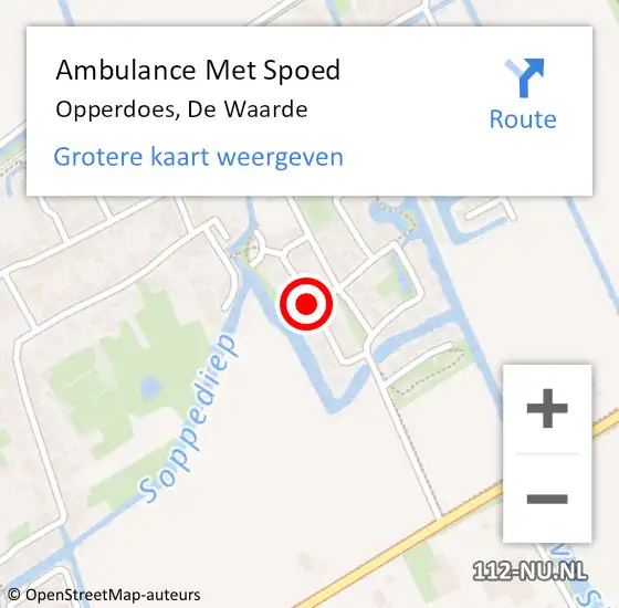 Locatie op kaart van de 112 melding: Ambulance Met Spoed Naar Waarde, A2 op 29 november 2014 20:42