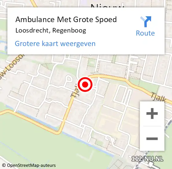 Locatie op kaart van de 112 melding: Ambulance Met Grote Spoed Naar Loosdrecht, Regenboog op 30 november 2014 07:30