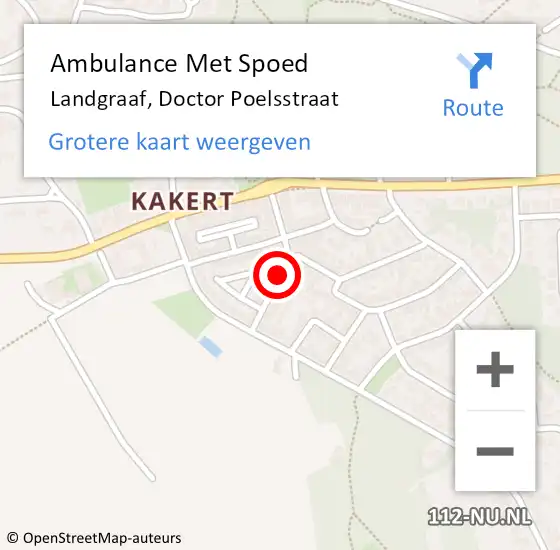 Locatie op kaart van de 112 melding: Ambulance Met Spoed Naar Landgraaf, Doctor Poelsstraat op 22 oktober 2013 17:31