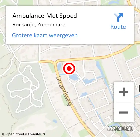 Locatie op kaart van de 112 melding: Ambulance Met Spoed Naar Rockanje, Zonnemare op 30 november 2014 10:57