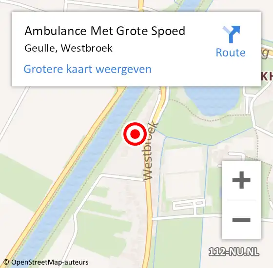 Locatie op kaart van de 112 melding: Ambulance Met Grote Spoed Naar Geulle, Westbroek op 30 november 2014 23:00