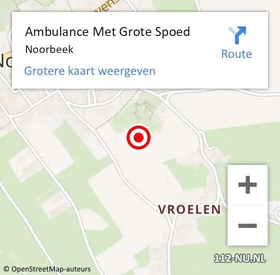 Locatie op kaart van de 112 melding: Ambulance Met Grote Spoed Naar Noorbeek op 22 oktober 2013 22:12