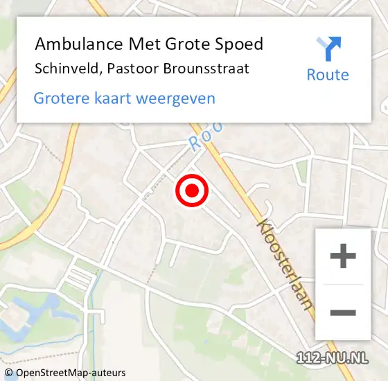 Locatie op kaart van de 112 melding: Ambulance Met Grote Spoed Naar Schinveld, Pastoor Brounsstraat op 3 december 2014 05:13