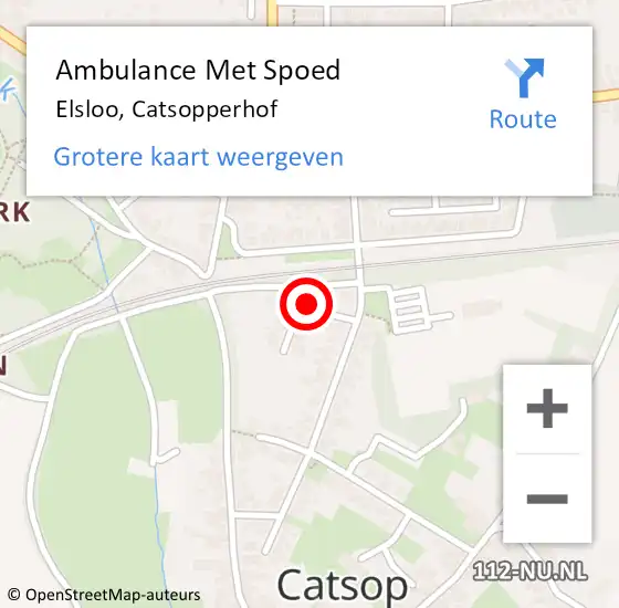 Locatie op kaart van de 112 melding: Ambulance Met Spoed Naar Elsloo, Catsopperhof op 3 december 2014 10:49