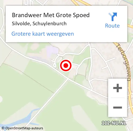 Locatie op kaart van de 112 melding: Brandweer Met Grote Spoed Naar Silvolde, Laan van Schuylenburch op 10 september 2013 13:15