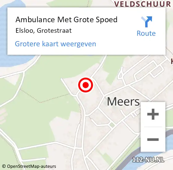 Locatie op kaart van de 112 melding: Ambulance Met Grote Spoed Naar Elsloo, Grotestraat op 23 oktober 2013 10:07