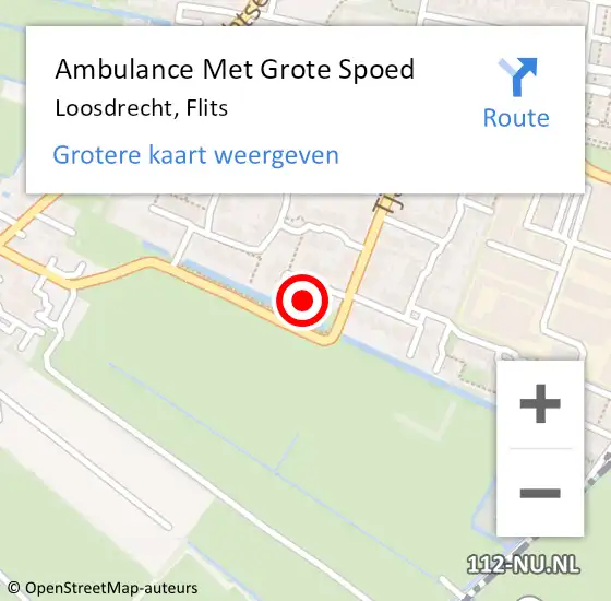 Locatie op kaart van de 112 melding: Ambulance Met Grote Spoed Naar Loosdrecht, Flits op 6 december 2014 08:40