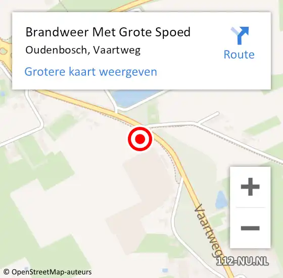 Locatie op kaart van de 112 melding: Brandweer Met Grote Spoed Naar Oudenbosch, Vaartweg op 6 december 2014 12:41