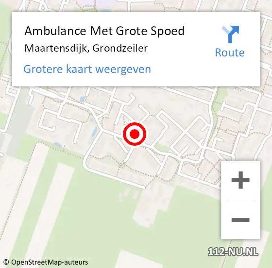 Locatie op kaart van de 112 melding: Ambulance Met Grote Spoed Naar Maartensdijk, Grondzeiler op 6 december 2014 12:55