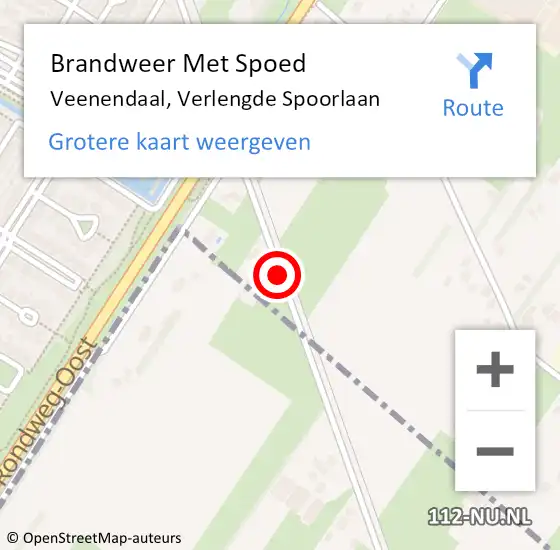 Locatie op kaart van de 112 melding: Brandweer Met Spoed Naar Veenendaal, Verlengde Spoorlaan op 6 december 2014 20:53
