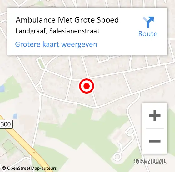 Locatie op kaart van de 112 melding: Ambulance Met Grote Spoed Naar Landgraaf, Salesianenstraat op 7 december 2014 01:50