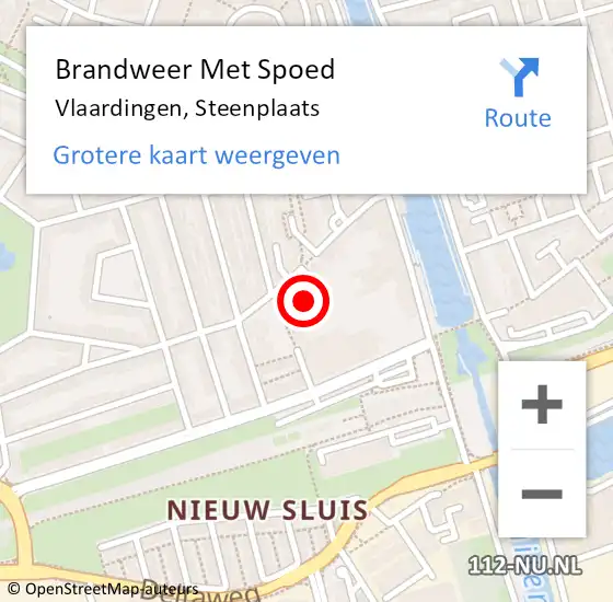 Locatie op kaart van de 112 melding: Brandweer Met Spoed Naar Vlaardingen, Steenplaats op 7 december 2014 10:44