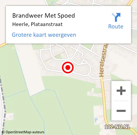 Locatie op kaart van de 112 melding: Brandweer Met Spoed Naar Heerle, Plataanstraat op 7 december 2014 21:58