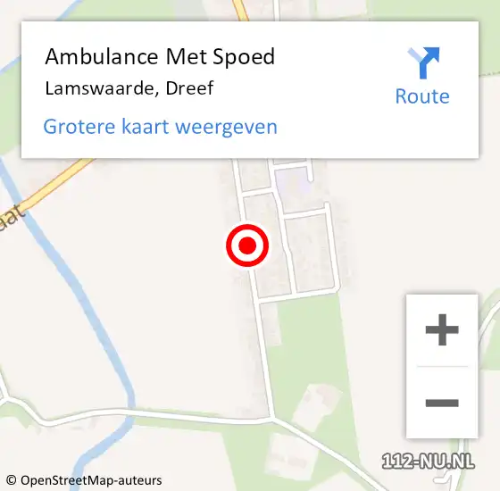 Locatie op kaart van de 112 melding: Ambulance Met Spoed Naar Lamswaarde, Dreef op 8 december 2014 06:50