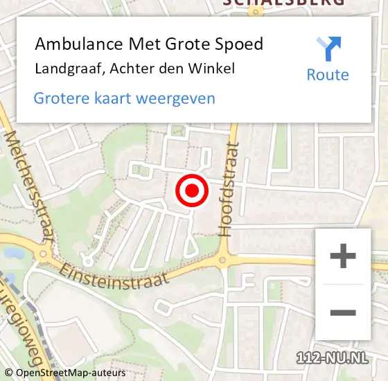 Locatie op kaart van de 112 melding: Ambulance Met Grote Spoed Naar Landgraaf, Achter den Winkel op 8 december 2014 09:09