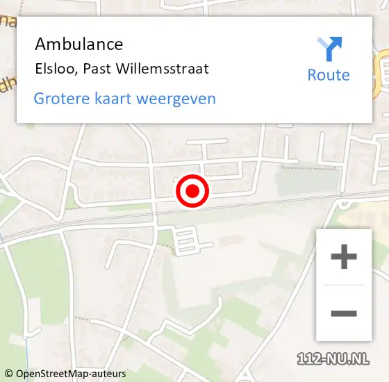 Locatie op kaart van de 112 melding: Ambulance Elsloo, Past Willemsstraat op 8 december 2014 13:20