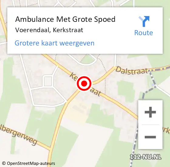 Locatie op kaart van de 112 melding: Ambulance Met Grote Spoed Naar Voerendaal, Kerkstraat op 8 december 2014 20:06