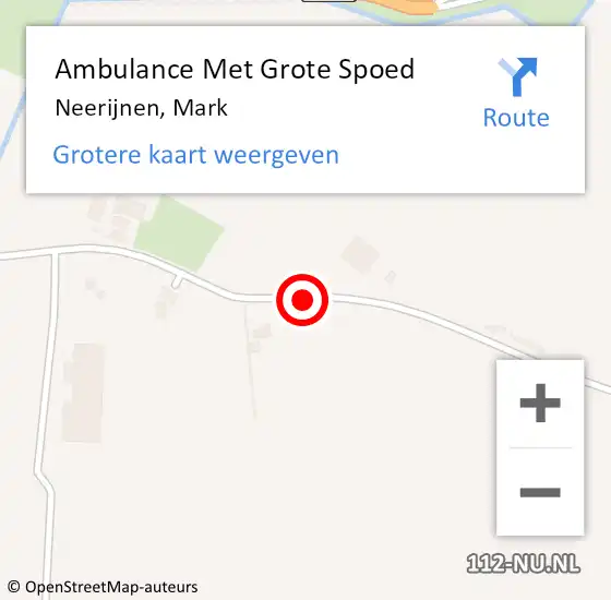 Locatie op kaart van de 112 melding: Ambulance Met Grote Spoed Naar Neerijnen, Mark op 9 december 2014 08:59
