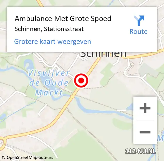 Locatie op kaart van de 112 melding: Ambulance Met Grote Spoed Naar Schinnen, Stationsstraat op 9 december 2014 10:09