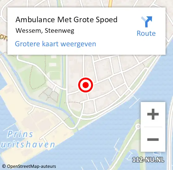 Locatie op kaart van de 112 melding: Ambulance Met Grote Spoed Naar Wessem, Steenweg op 9 december 2014 13:49