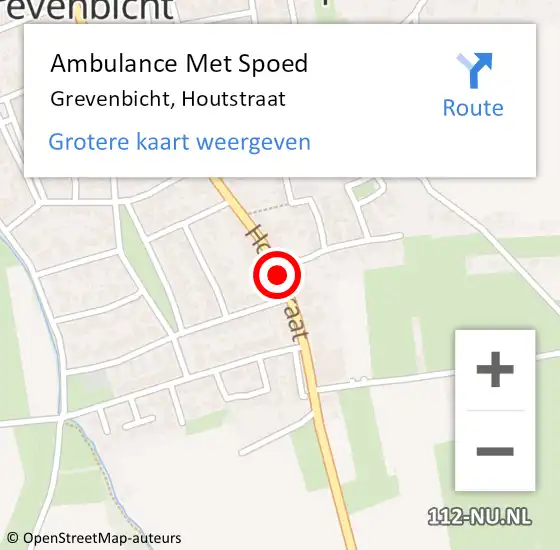 Locatie op kaart van de 112 melding: Ambulance Met Spoed Naar Grevenbicht, Houtstraat op 9 december 2014 14:20