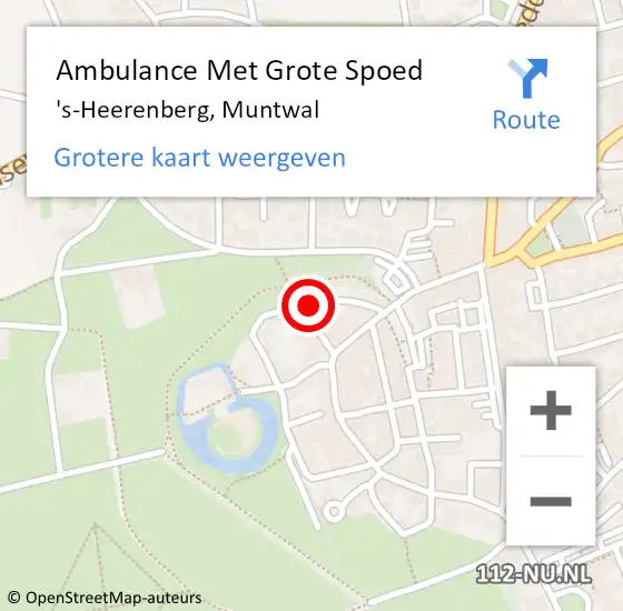 Locatie op kaart van de 112 melding: Ambulance Met Grote Spoed Naar 's-Heerenberg, Muntwal op 10 december 2014 10:42