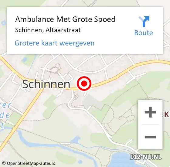 Locatie op kaart van de 112 melding: Ambulance Met Grote Spoed Naar Schinnen, Altaarstraat op 10 december 2014 23:14