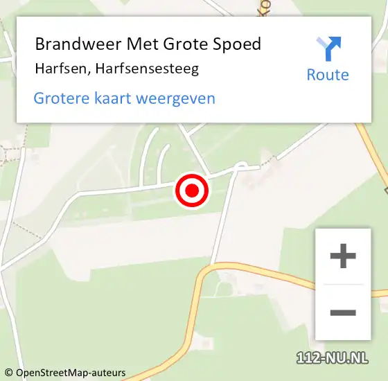 Locatie op kaart van de 112 melding: Brandweer Met Grote Spoed Naar Harfsen, Harfsensesteeg op 11 december 2014 14:25