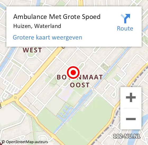 Locatie op kaart van de 112 melding: Ambulance Met Grote Spoed Naar Huizen, Waterland op 23 oktober 2013 23:51