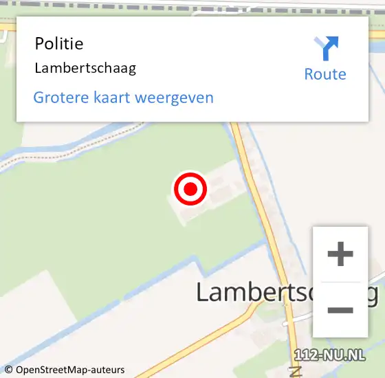 Locatie op kaart van de 112 melding: Politie Lambertschaag op 11 december 2014 18:00