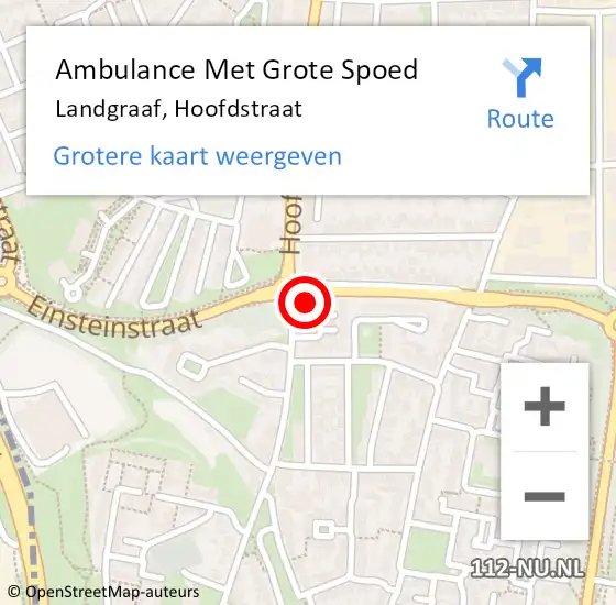 Locatie op kaart van de 112 melding: Ambulance Met Grote Spoed Naar Landgraaf, Hoofdstraat op 11 december 2014 20:57