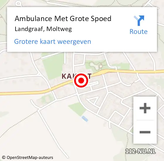 Locatie op kaart van de 112 melding: Ambulance Met Grote Spoed Naar Landgraaf, Moltweg op 12 december 2014 01:20