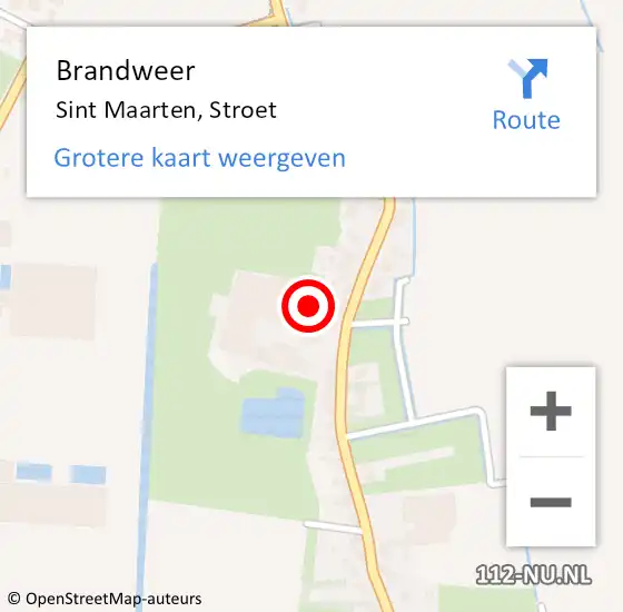 Locatie op kaart van de 112 melding: Brandweer Sint Maarten, Stroet op 12 december 2014 10:32