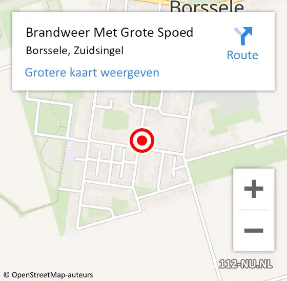 Locatie op kaart van de 112 melding: Brandweer Met Grote Spoed Naar Borssele, Zuidsingel op 24 oktober 2013 07:57