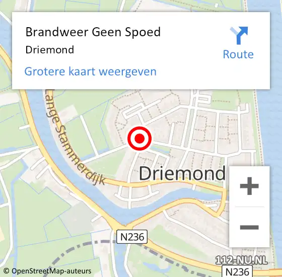 Locatie op kaart van de 112 melding: Brandweer Geen Spoed Naar Driemond op 12 december 2014 20:52