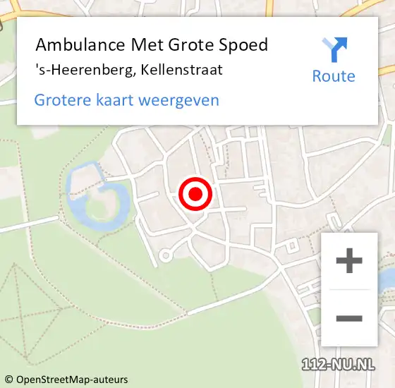 Locatie op kaart van de 112 melding: Ambulance Met Grote Spoed Naar 's-Heerenberg, Kellenstraat op 13 december 2014 11:31