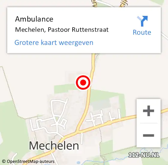 Locatie op kaart van de 112 melding: Ambulance Mechelen, Pastoor Ruttenstraat op 13 december 2014 19:07