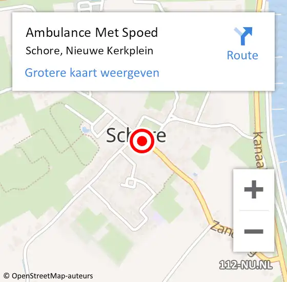 Locatie op kaart van de 112 melding: Ambulance Met Spoed Naar Schore, Nieuwe Kerkplein op 14 december 2014 00:42