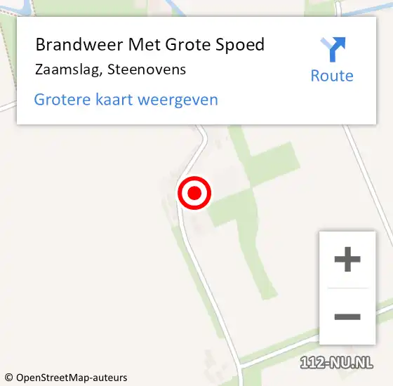 Locatie op kaart van de 112 melding: Brandweer Met Grote Spoed Naar Zaamslag, Steenovens op 14 december 2014 22:53