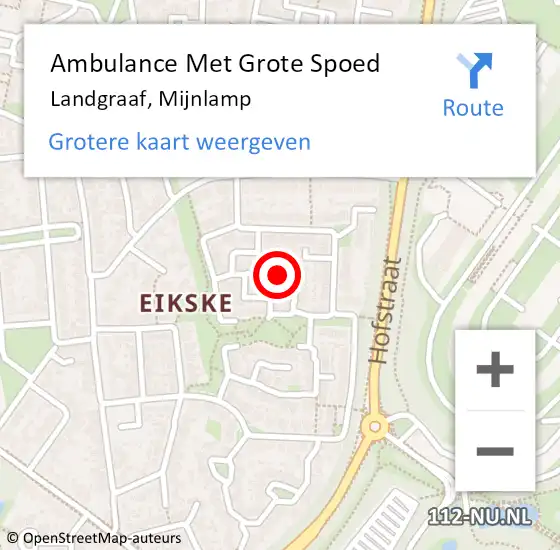 Locatie op kaart van de 112 melding: Ambulance Met Grote Spoed Naar Landgraaf, Mijnlamp op 15 december 2014 05:23