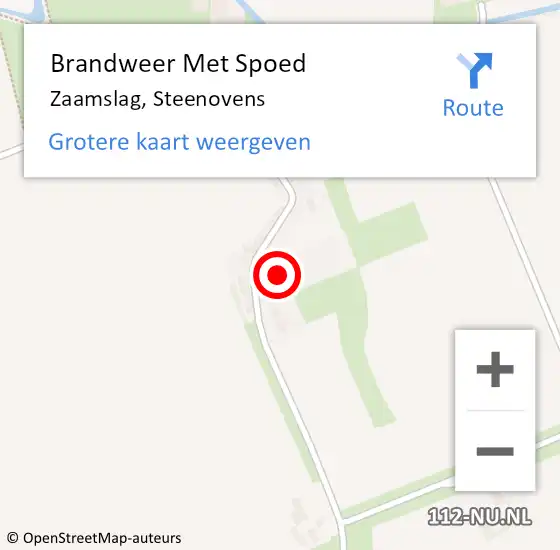 Locatie op kaart van de 112 melding: Brandweer Met Spoed Naar Zaamslag, Steenovens op 15 december 2014 06:47