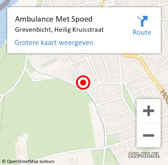 Locatie op kaart van de 112 melding: Ambulance Met Spoed Naar Grevenbicht, Heilig Kruisstraat op 24 oktober 2013 12:04