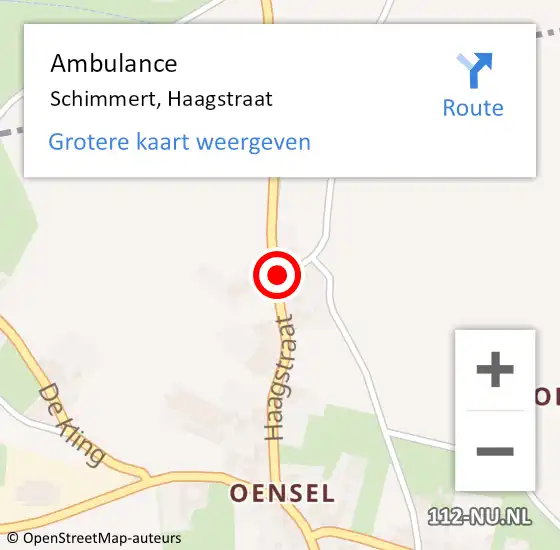 Locatie op kaart van de 112 melding: Ambulance Schimmert, Haagstraat op 24 oktober 2013 12:26