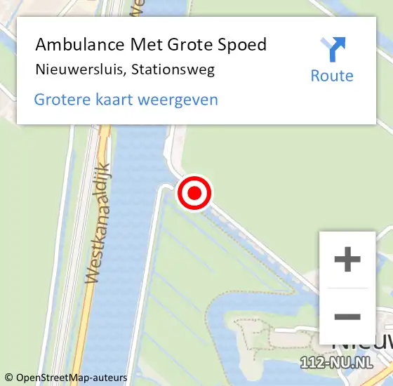 Locatie op kaart van de 112 melding: Ambulance Met Grote Spoed Naar Nieuwersluis, Stationsweg op 16 december 2014 08:24