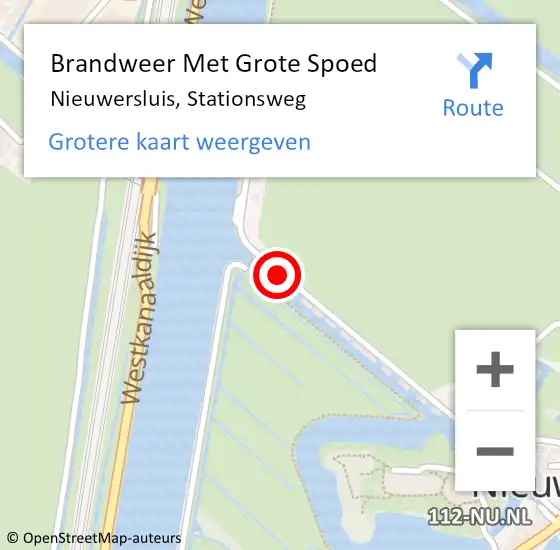 Locatie op kaart van de 112 melding: Brandweer Met Grote Spoed Naar Nieuwersluis, Stationsweg op 16 december 2014 08:24