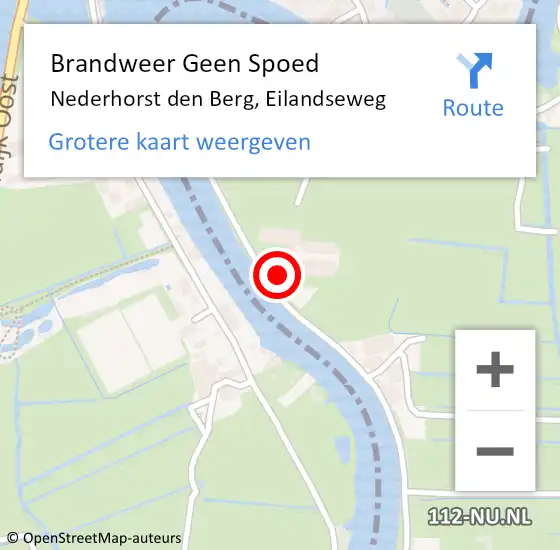 Locatie op kaart van de 112 melding: Brandweer Geen Spoed Naar Nederhorst den Berg, Eilandseweg op 16 december 2014 20:04