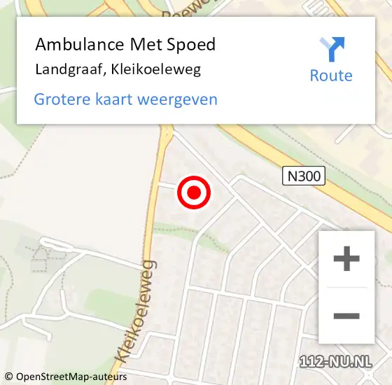 Locatie op kaart van de 112 melding: Ambulance Met Spoed Naar Landgraaf, Kleikoeleweg op 17 december 2014 09:20