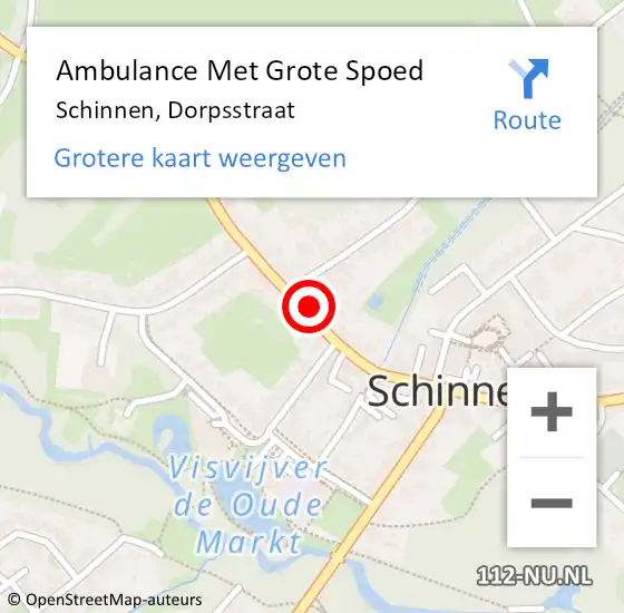 Locatie op kaart van de 112 melding: Ambulance Met Grote Spoed Naar Schinnen, Dorpsstraat op 17 december 2014 09:24